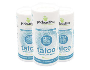 Talco para el sudor y mal olor de pies